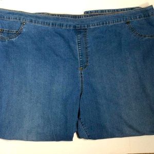 Elastic Waist Jeans w/Back Pockets